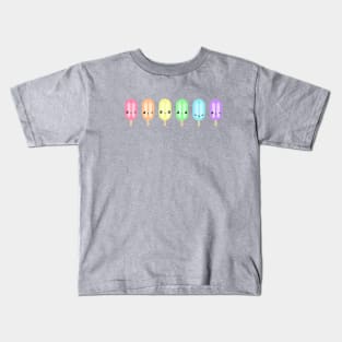 Kawaii Pastel Popsicles Kids T-Shirt